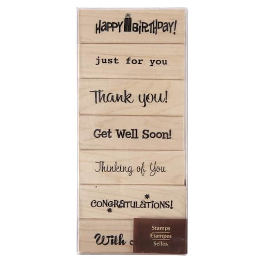 Greetings Wood Stamp Set by Recollections&#x2122;